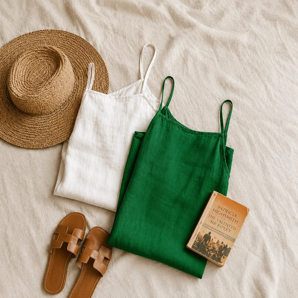 Marelle – Linen-Look Maxi Slip Dress
