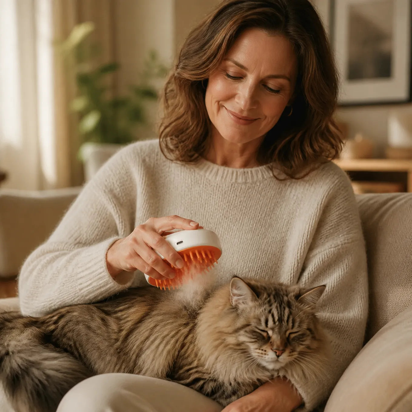 Purrly – Misting Grooming Brush for Cats, Dogs and Small Pets