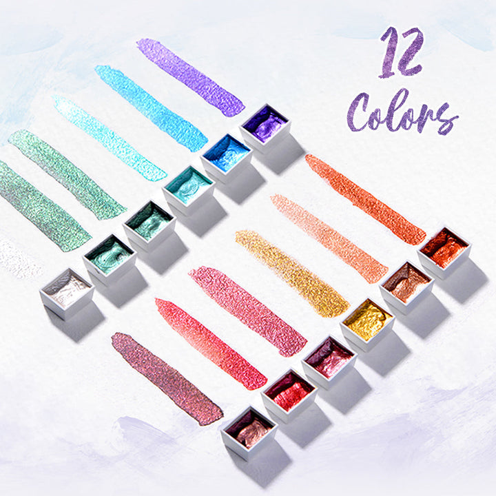 Maybloom - Metallic Water Paint Set for Shimmering Art