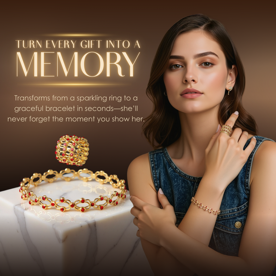 Reveria – Foldable Zirconia Ring to Bracelet