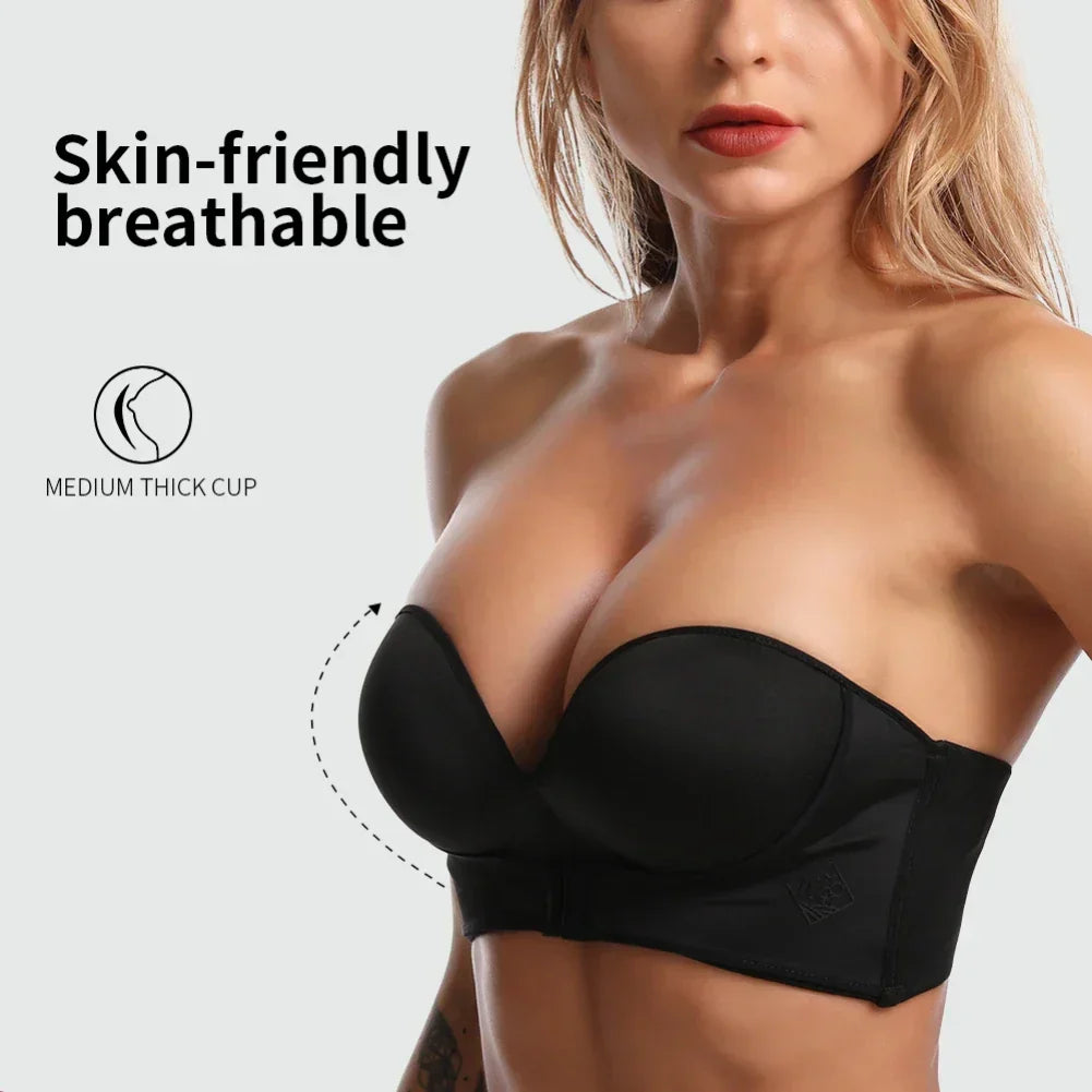 LuxeLift - Soft Stay-Put Strapless Bra for Women