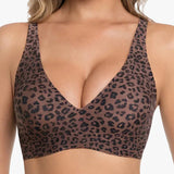 Seamvera - Women's Seamless Deep V Push-Up Wireless Bra