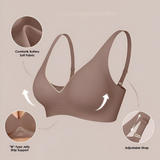 Seamvera - Women's Seamless Deep V Push-Up Wireless Bra