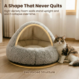 Cloofie – Plush Cave Bed for Cats, Semi-Enclosed