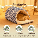 Cavina – Plush Half-Dome Cave Bed for Cats