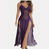 Veloure – Floor Length Lace Mesh Nightdress