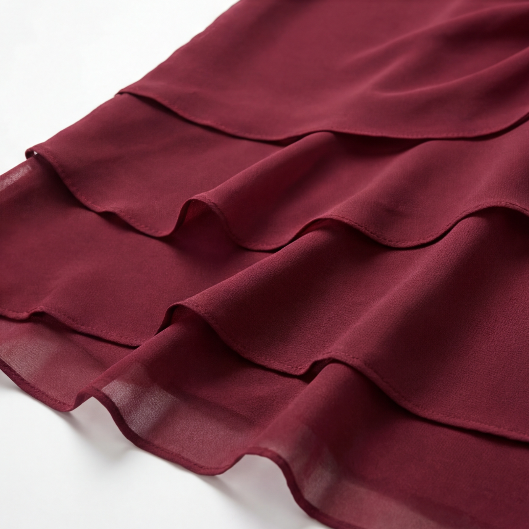 Velara – Women's elegant ruffle midi dress