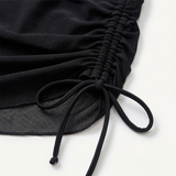 Marella – High Waist Mesh Bikini Set with Ruched Skirt Bottom