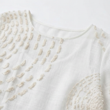 Tessara – Embossed Texture Midi Dress for Women