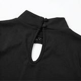 Velesse - Asymmetrical Lace Sleeve Top