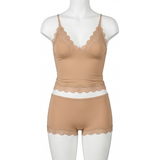 Lunaire - Seamless Lace Camisole and Boxer Brief Set