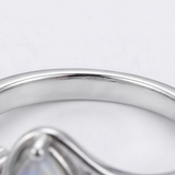 Lunara – Flowing Moonstone Ring with Crystal Accents