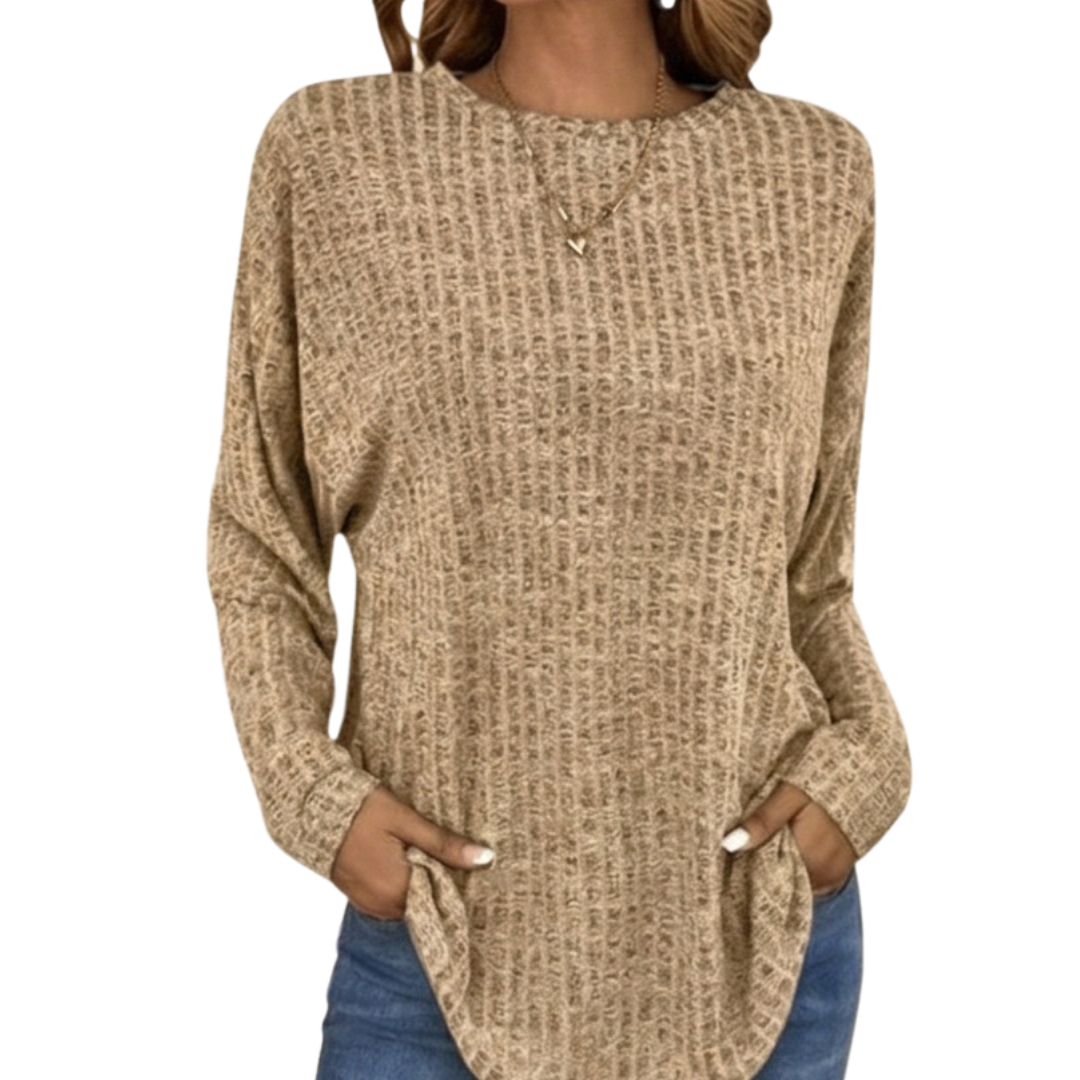 Wovelle – Waffle Knit Oversized Sweater