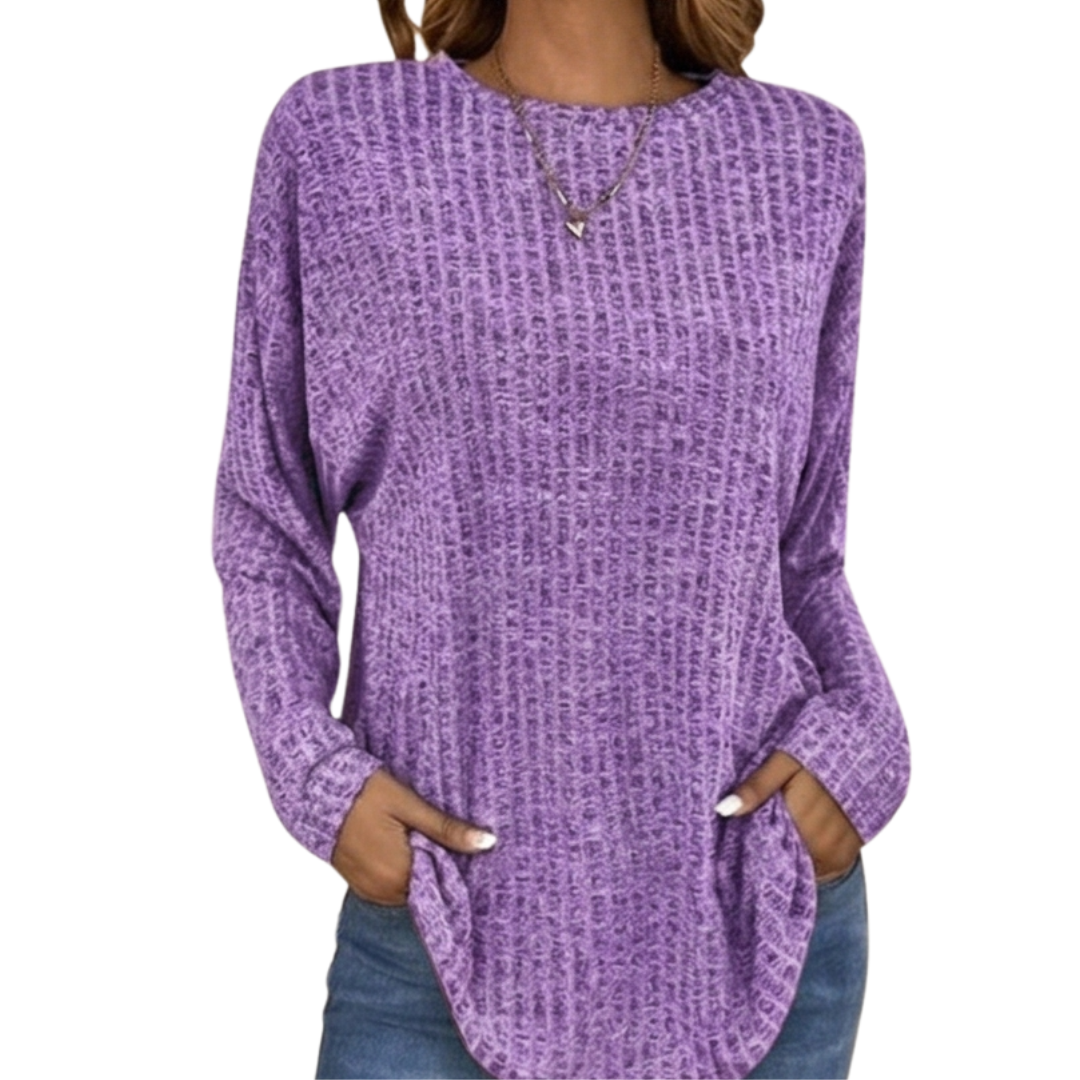 Wovelle – Waffle Knit Oversized Sweater