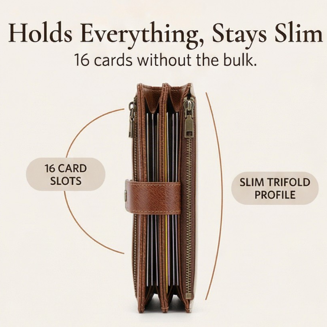 Tessara – Vintage RFID Trifold Wallet