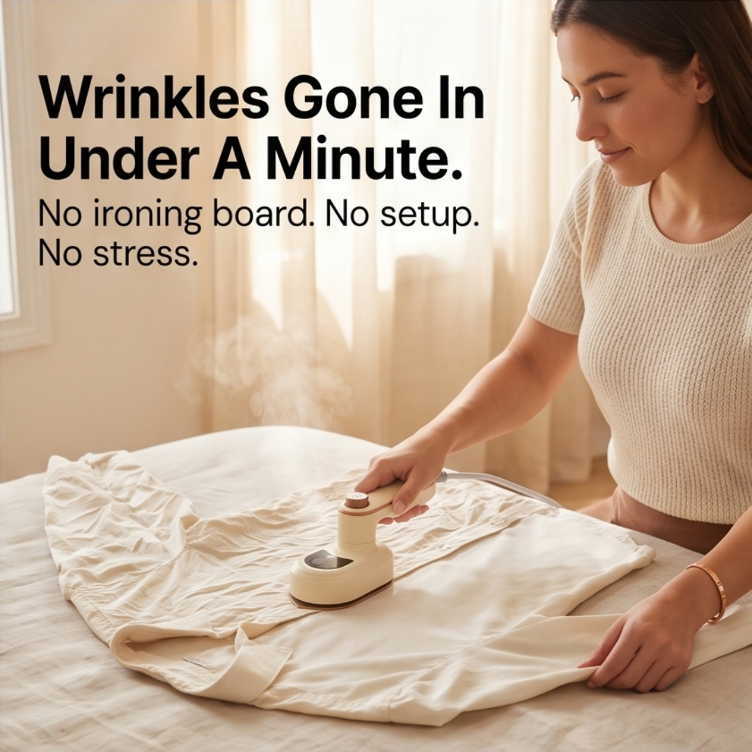 Steamly – Portable Rotating Steam Iron for Travel