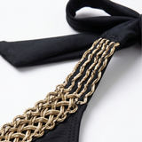 Soléra – Woven Chain-Trim High-Waist Bikini