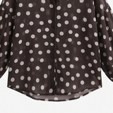 Maisova – Satin Polka Dot Button-Down Blouse