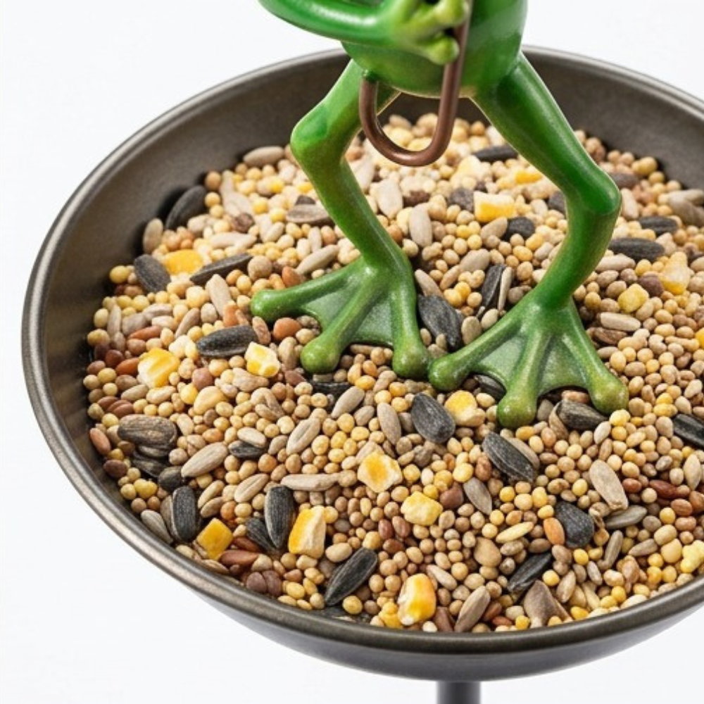 Magic Frog – Solar Garden Lamp with Bird Feeder