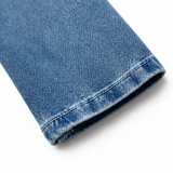 Maelyn – Ruffle-trim open-front denim jacket