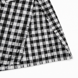 Harlowe – Gingham Button-Front Maxi Shirt Dress with Side Slits