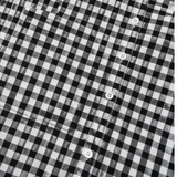 Harlowe – Gingham Button-Front Maxi Shirt Dress with Side Slits