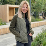Quilora – Women’s Knitted Patchwork Puffer Jacket