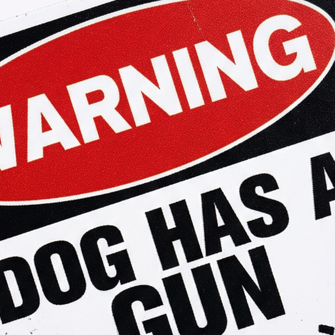 Yardlaugh – Funny Dog Warning Sign for Yard or Fence