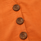 Laurelle – V-Neck Ruffle Sleeve Blouse with Buttons