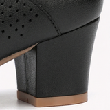 Aerella – Women's Breathable Perforated Block Heel Shoes