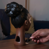 Scentra - Luxury Black Woman Head Incense Sculpture