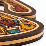 Melora – Wooden look Musical Note Puzzle with Instrument Shaped Pieces, Display Stand Included