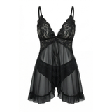 Lunaire – Women's Floral Lace Babydoll Nightgown