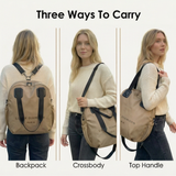Carryé – Women's 3-in-1 Convertible Nylon Backpack