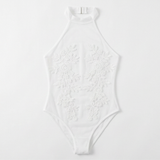 Floressa – Sheer Floral Embroidery Halter Bodysuit