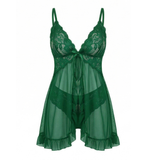 Lunaire – Women's Floral Lace Babydoll Nightgown