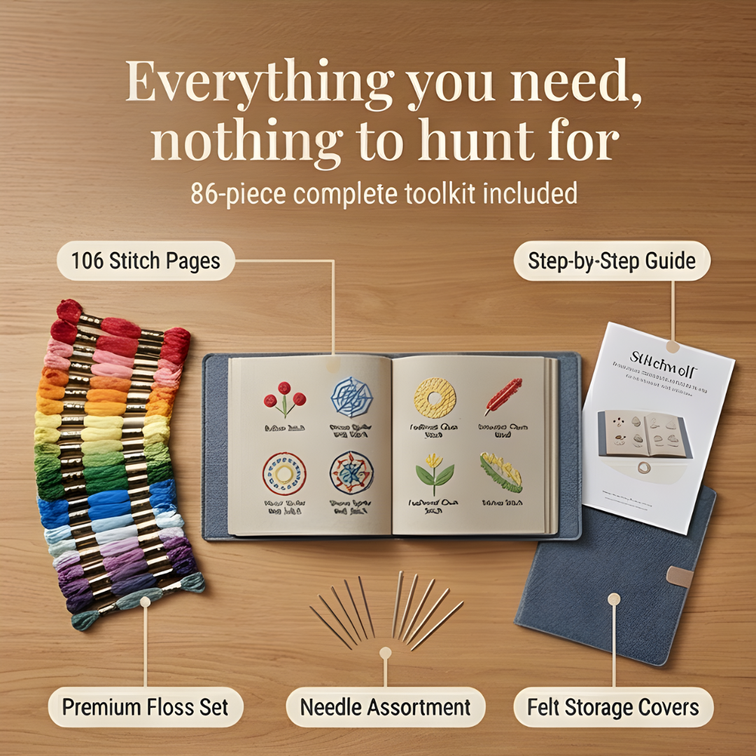 Stitchwell - Complete Embroidery Stitch Book Kit