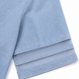 Soleil – Light Denim Shirt Dress with Pockets, A-Line Mini for Women