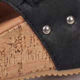 Solana – Retro Cork Wedge Sandals with Rivet Detail