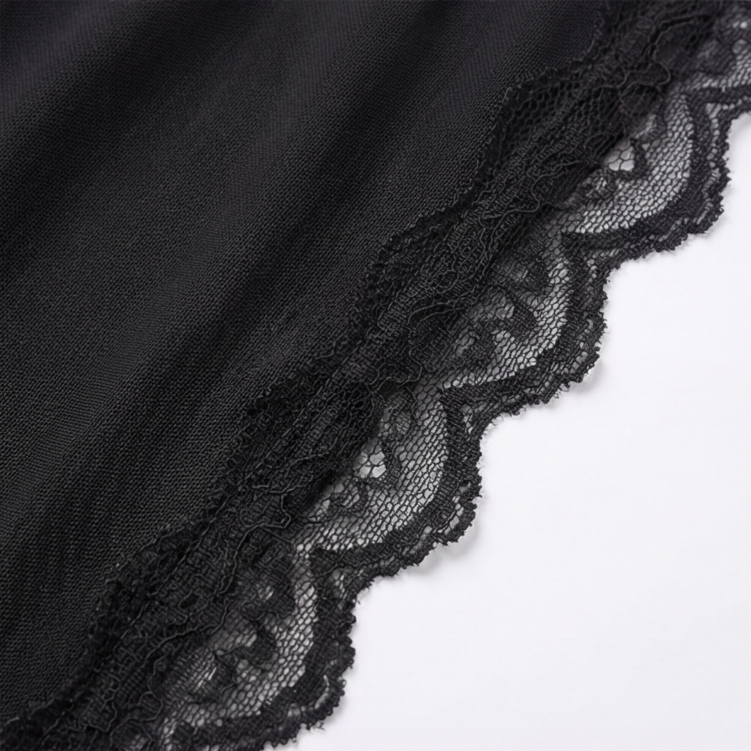 Veloure – Floor Length Lace Mesh Nightdress