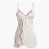 Floressa – Embroidered Satin Nightdress for Women