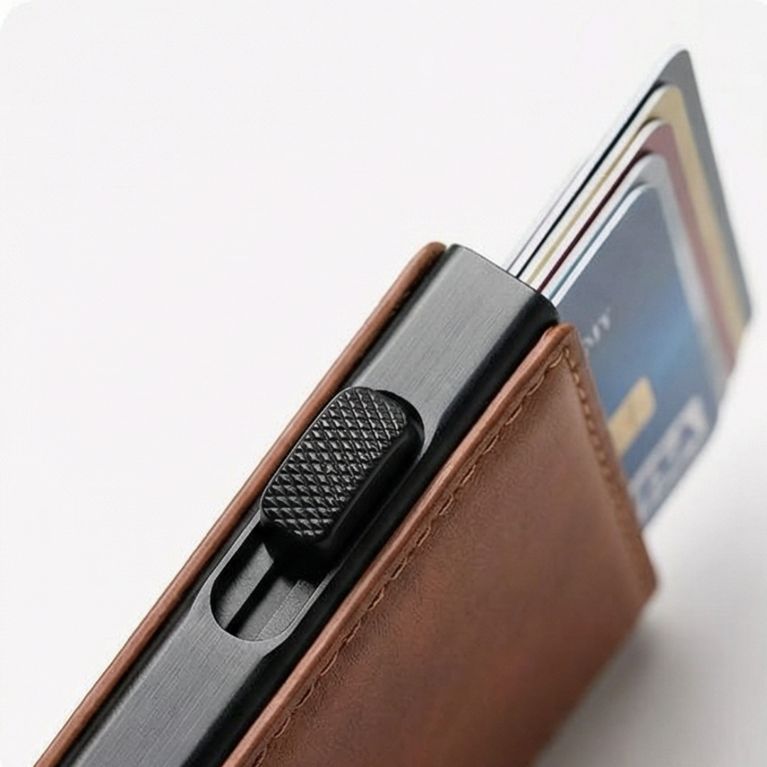 Vaultric - Slim Pop-Up Wallet with AirTag Pocket