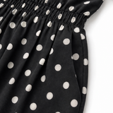 Soléa – Polka Dot Blouse and Shorts Set, Soft Drape, Summer Two Piece
