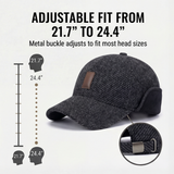 Coldguard - Fleece lined winter baseball cap with ear flaps