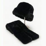 Velura – Women's Matching Faux Fur Hat and Scarf Set
