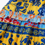 Soleva – Bold Floral Print Halter Maxi Dress for Women