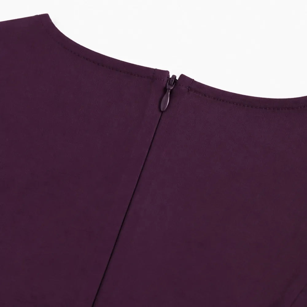 Elowyn – Square Neck A-Line Midi Dress with Sculpted Waist