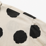 Marelle – Polka Dot Cotton-Linen V-Neck Blouse