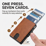 Vaultric - Slim Pop-Up Wallet with AirTag Pocket