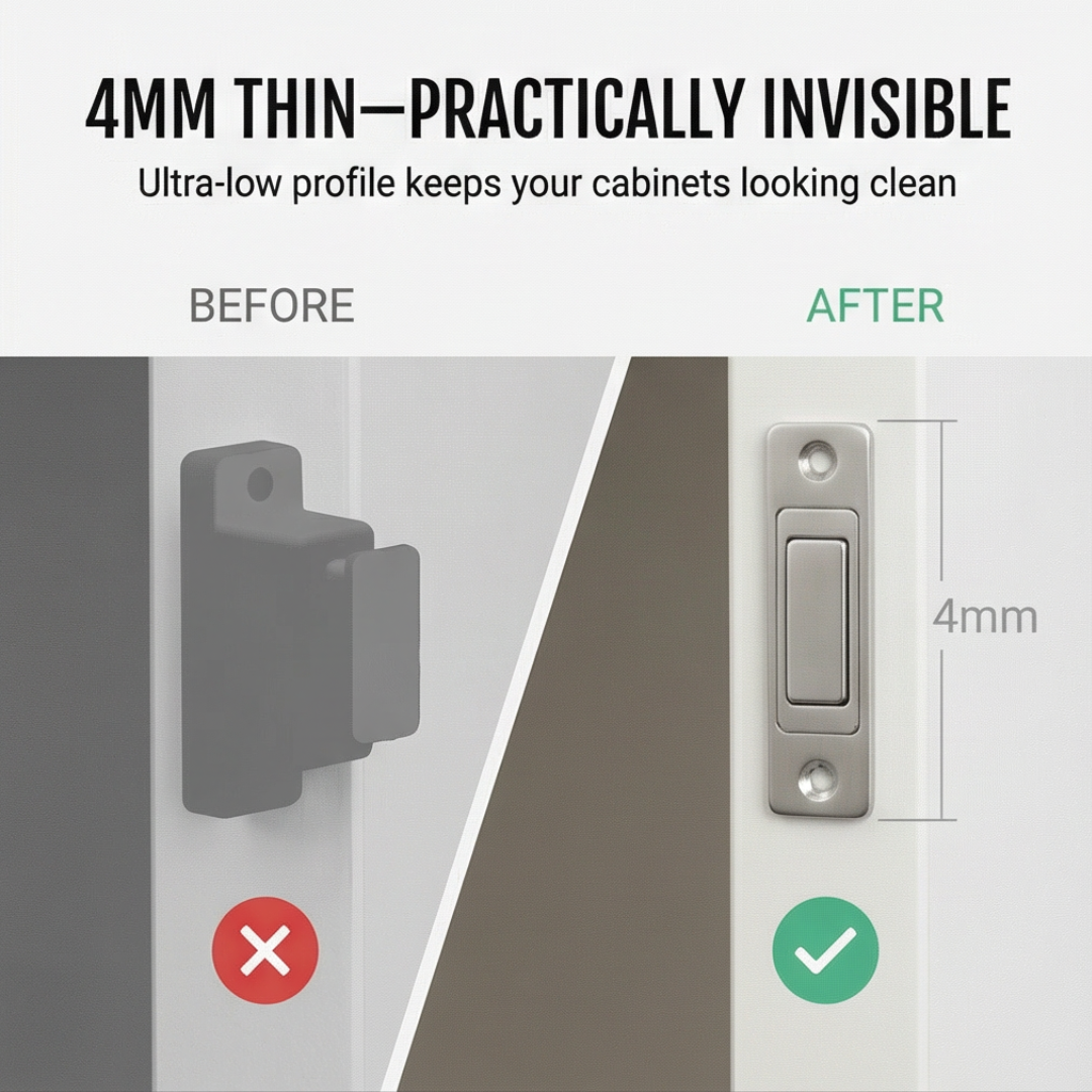 Snaplock - Ultra thin magnetic cabinet door catch (5-pack)